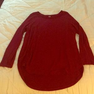 Dark red soft tunic
